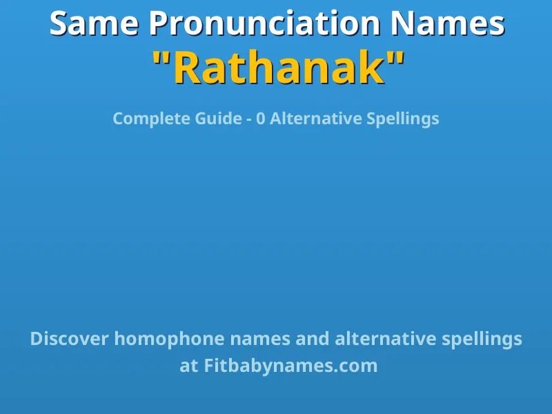 Infographic: Rathanak same pronunciation names, similar names, and homophone names