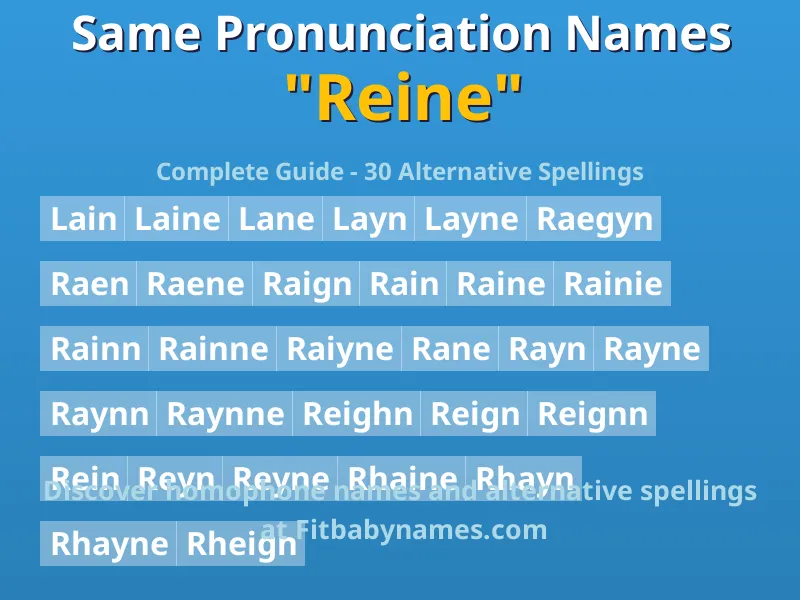 Infographic: Reine same pronunciation names, similar names, and homophone names