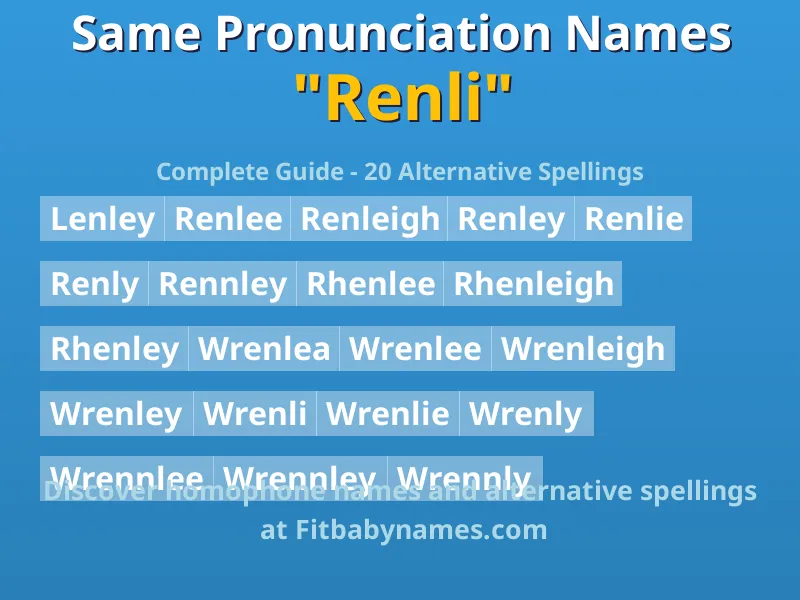 Infographic: Renli same pronunciation names, similar names, and homophone names
