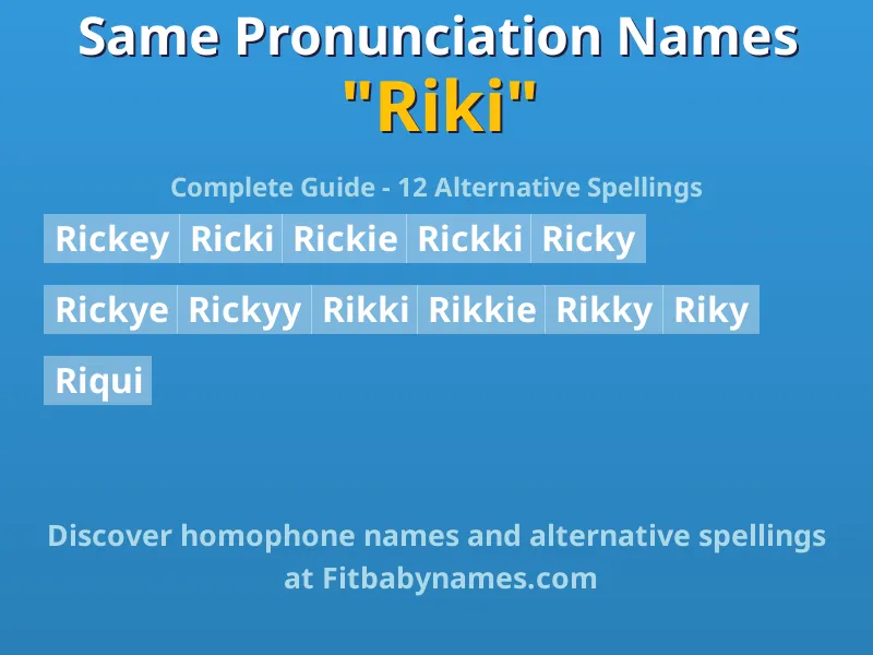 Infographic: Riki same pronunciation names, similar names, and homophone names