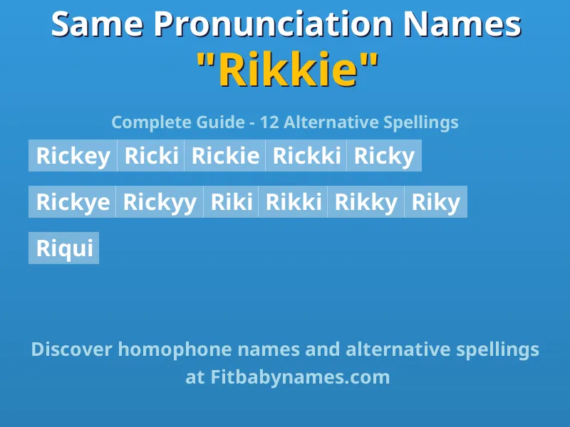 Infographic: Rikkie same pronunciation names, similar names, and homophone names