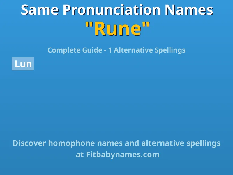 Infographic: Rune same pronunciation names, similar names, and homophone names