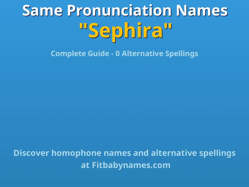 Infographic: Sephira same pronunciation names, similar names, and homophone names