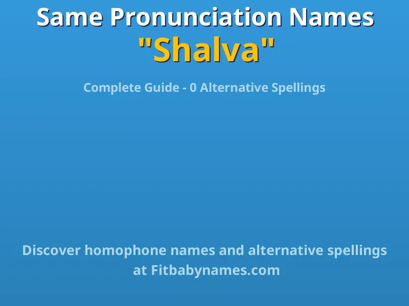 Infographic: Shalva same pronunciation names, similar names, and homophone names