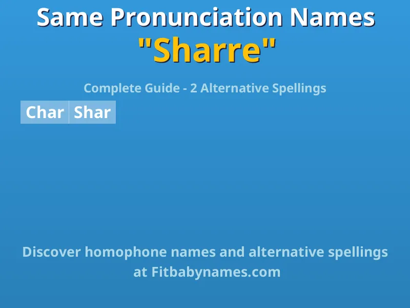 Infographic: Sharre same pronunciation names, similar names, and homophone names