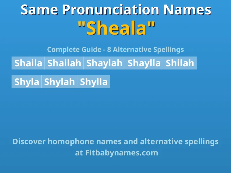 Infographic: Sheala same pronunciation names, similar names, and homophone names