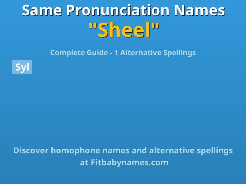 Infographic: Sheel same pronunciation names, similar names, and homophone names