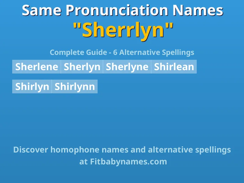 Infographic: Sherrlyn same pronunciation names, similar names, and homophone names