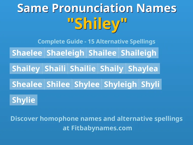 Infographic: Shiley same pronunciation names, similar names, and homophone names