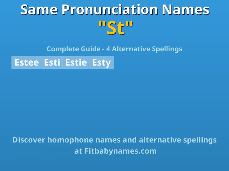Infographic: St same pronunciation names, similar names, and homophone names
