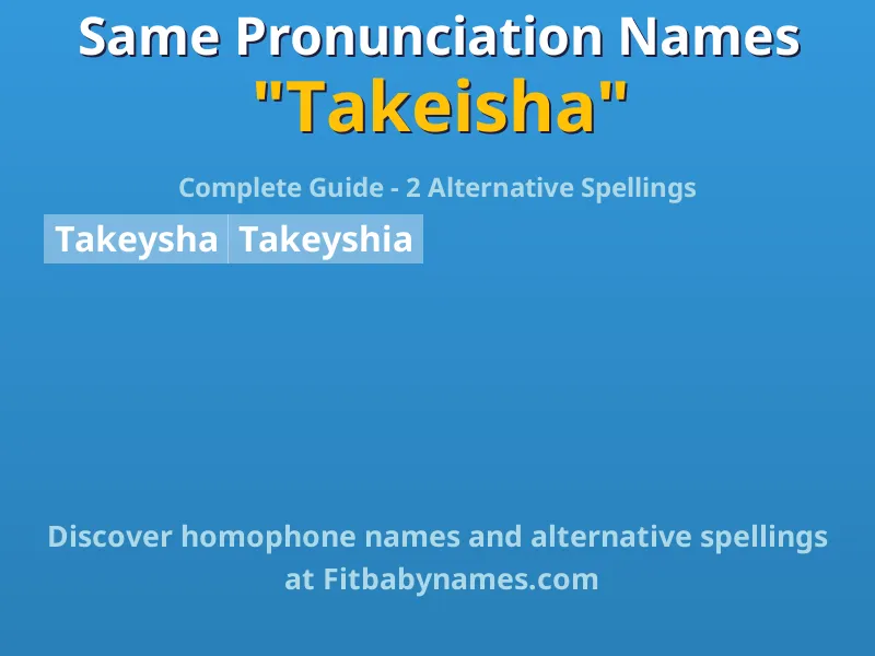 Infographic: Takeisha same pronunciation names, similar names, and homophone names