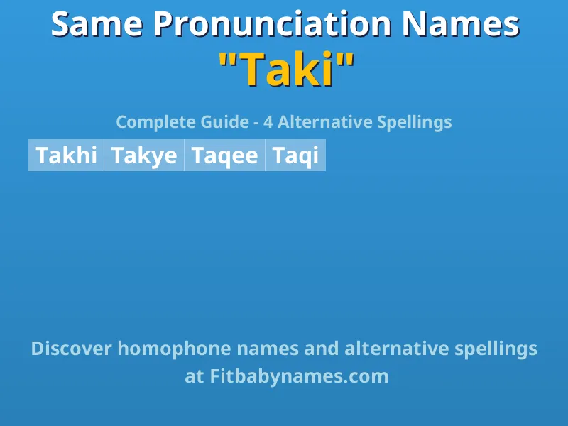 Infographic: Taki same pronunciation names, similar names, and homophone names