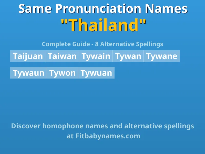 Infographic: Thailand same pronunciation names, similar names, and homophone names