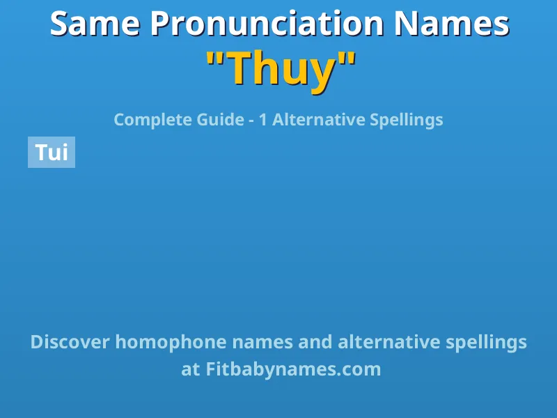 Infographic: Thuy same pronunciation names, similar names, and homophone names