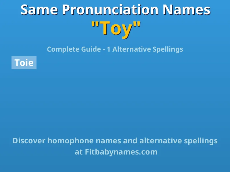 Infographic: Toy same pronunciation names, similar names, and homophone names