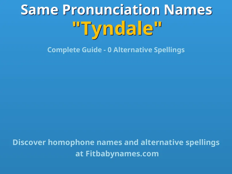 Infographic: Tyndale same pronunciation names, similar names, and homophone names