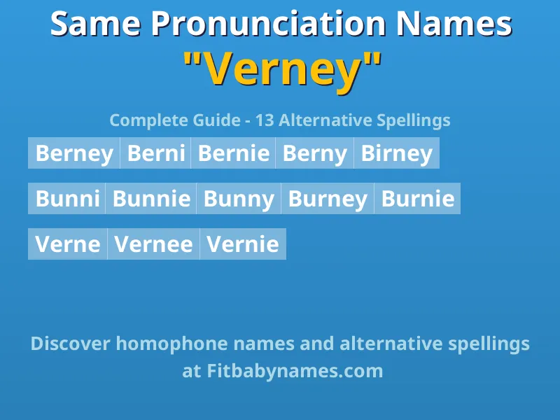 Infographic: Verney same pronunciation names, similar names, and homophone names