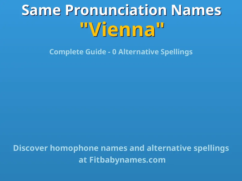 Infographic: Vienna same pronunciation names, similar names, and homophone names