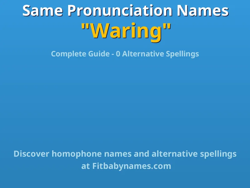 Infographic: Waring same pronunciation names, similar names, and homophone names