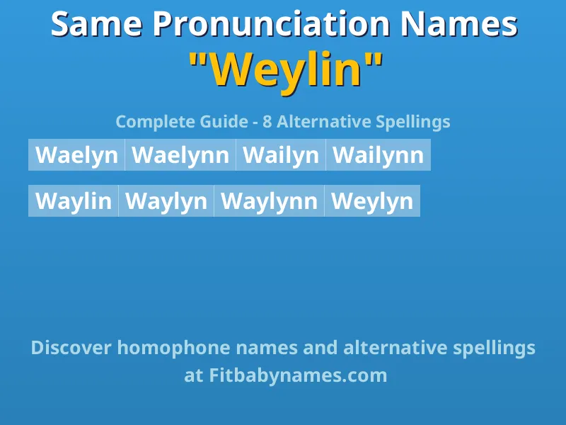 Infographic: Weylin same pronunciation names, similar names, and homophone names