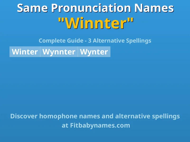 Infographic: Winnter same pronunciation names, similar names, and homophone names