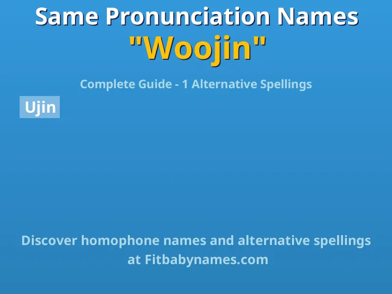 Infographic: Woojin same pronunciation names, similar names, and homophone names