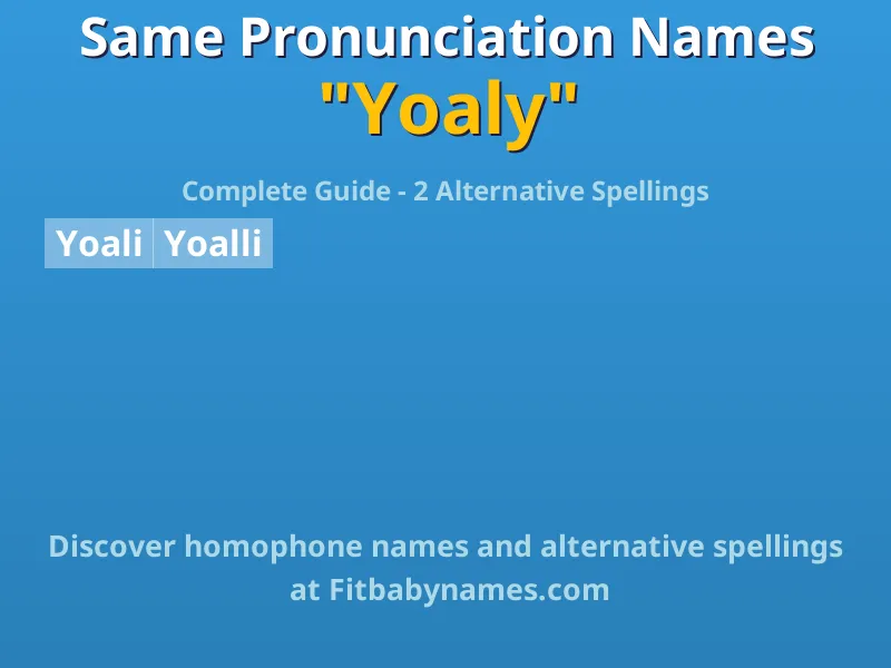 Infographic: Yoaly same pronunciation names, similar names, and homophone names
