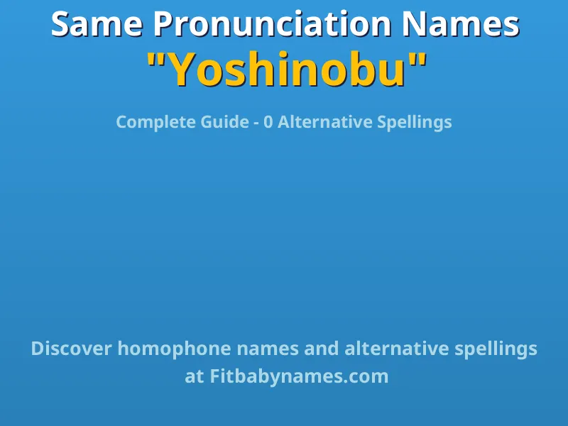 Infographic: Yoshinobu same pronunciation names, similar names, and homophone names
