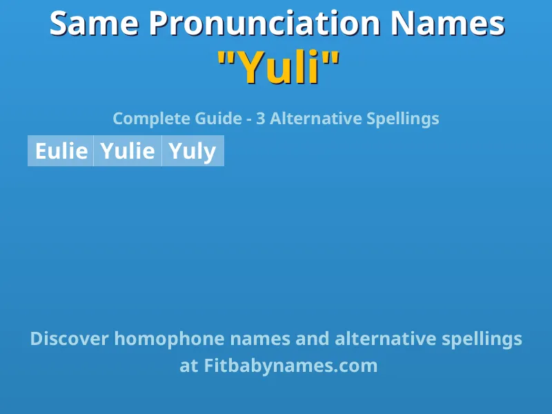 Infographic: Yuli same pronunciation names, similar names, and homophone names